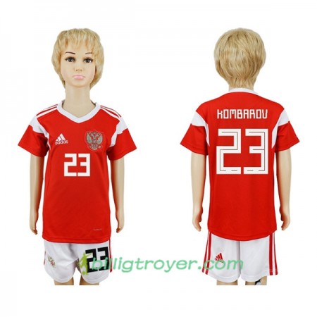 Billige Fotballdrakter Russland Kombarov 23 Barn VM 2018 Hjemmedraktsett